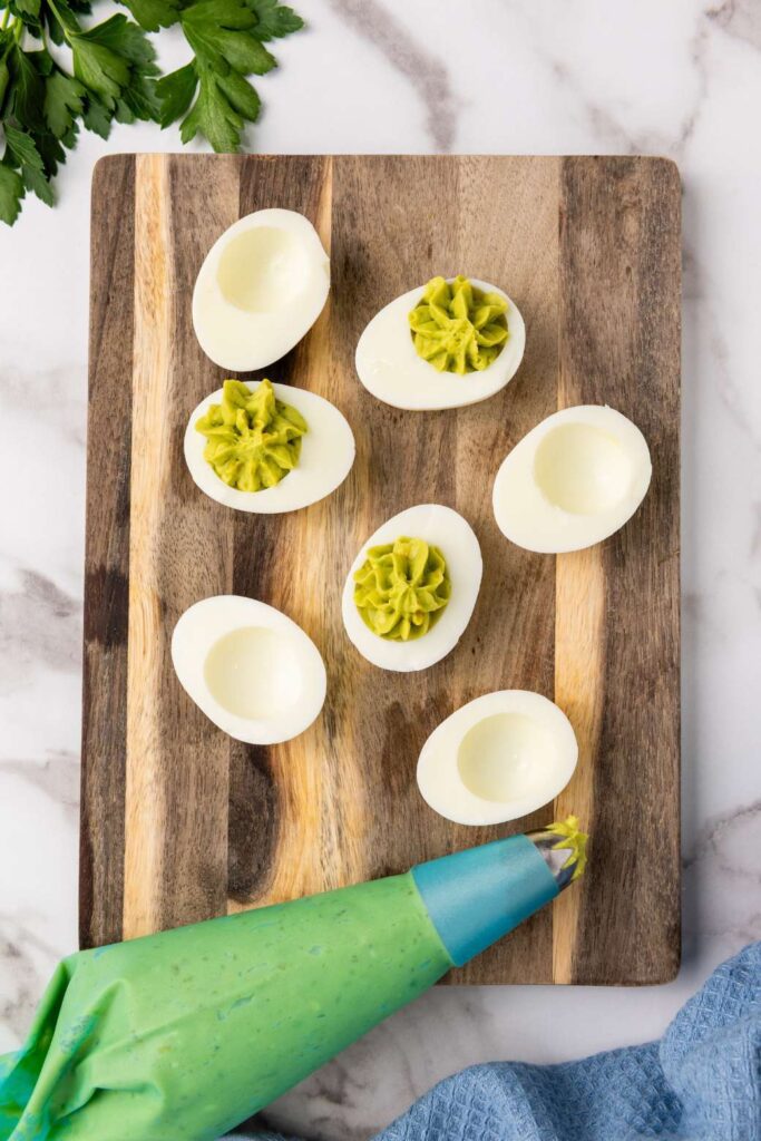 Avocado deviled eggs
