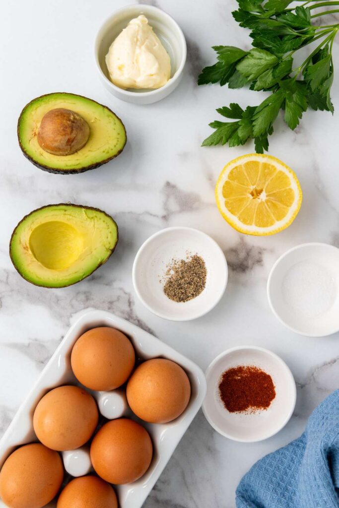 Avocado deviled eggs 