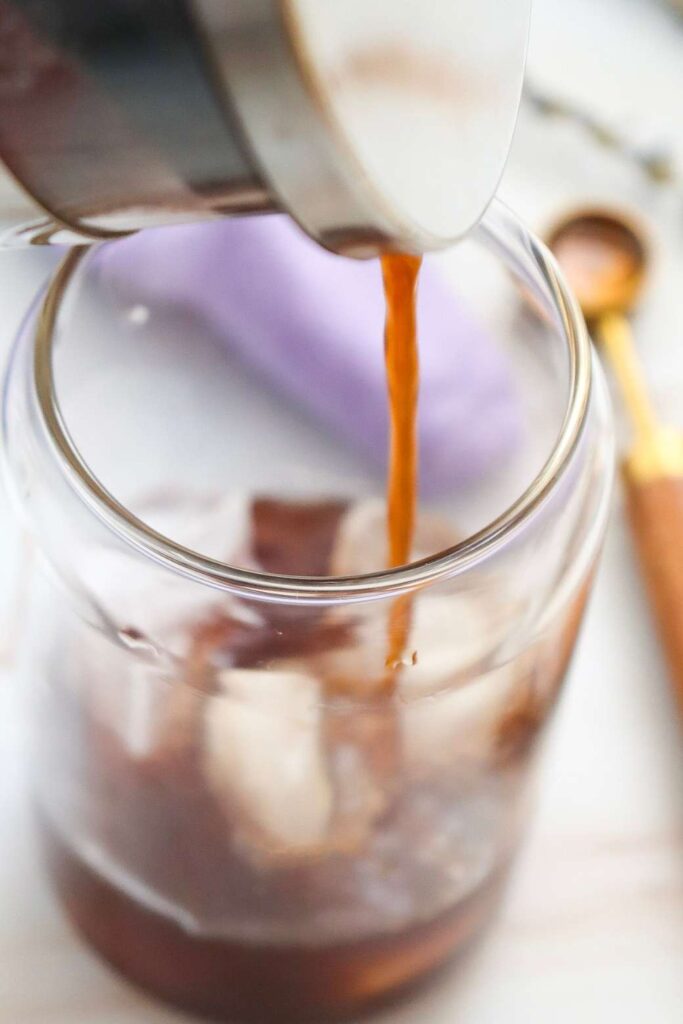 Lavender vanilla iced coffee