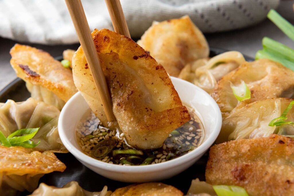 Pan fried pork dumplings