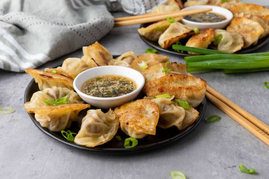 Pan fried pork dumplings