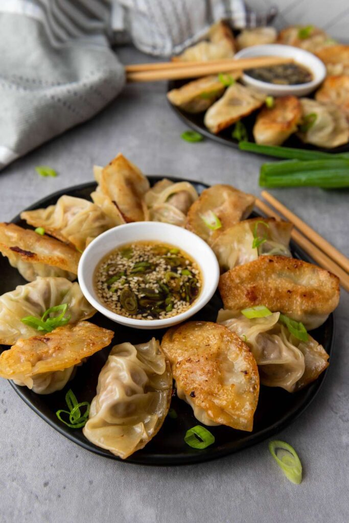 Pan fried pork dumplings