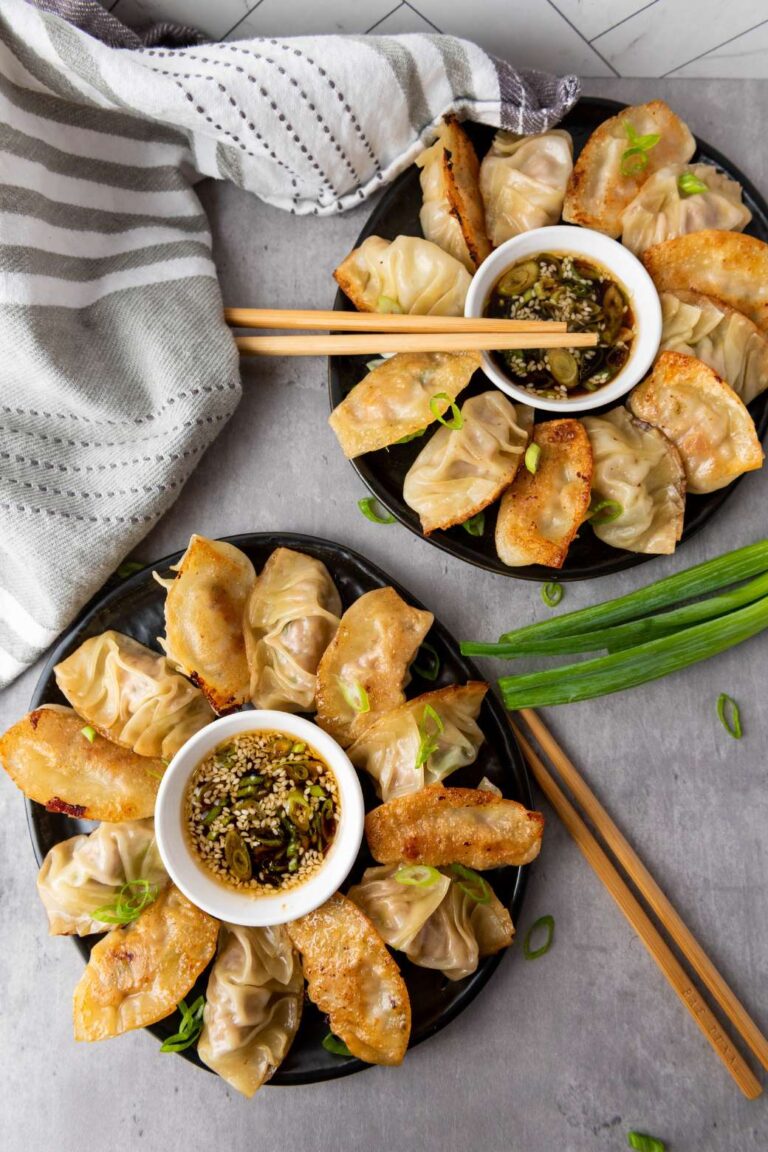 Pan fried pork dumplings