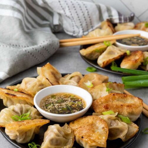 Pan fried pork dumplings