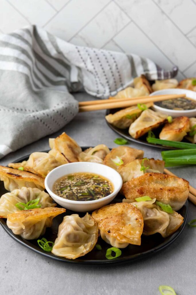 Pan fried pork dumplings