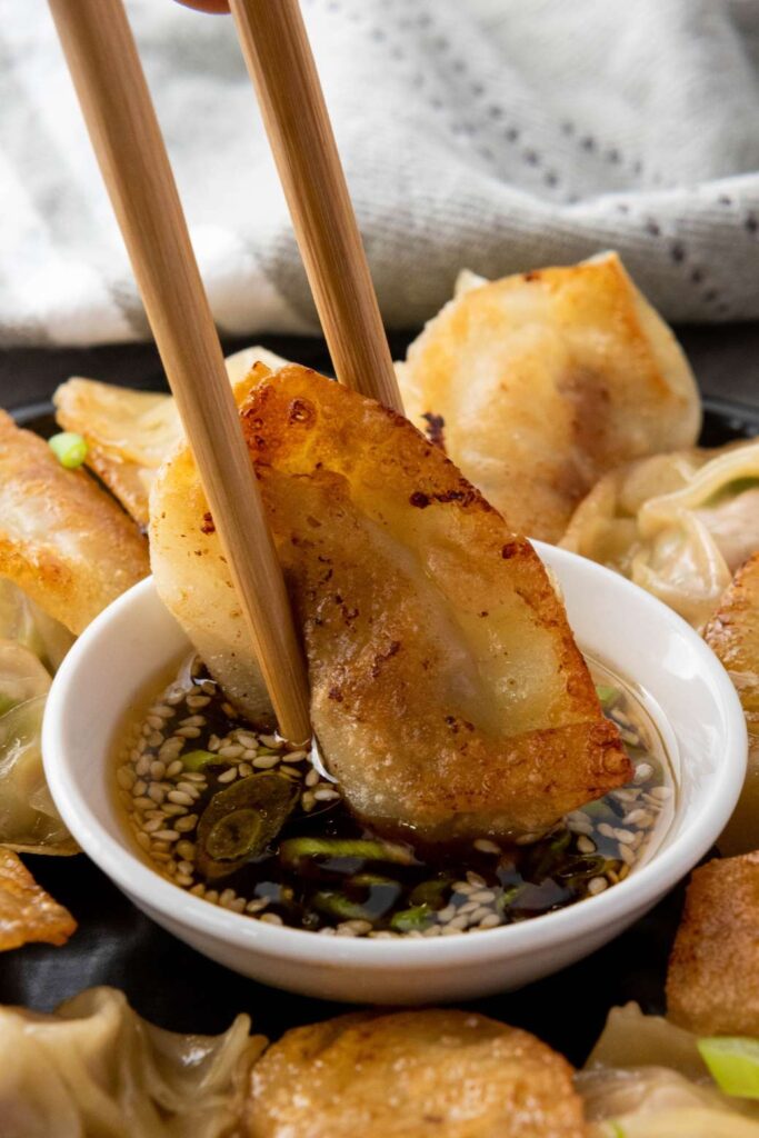 Pan fried pork dumplings