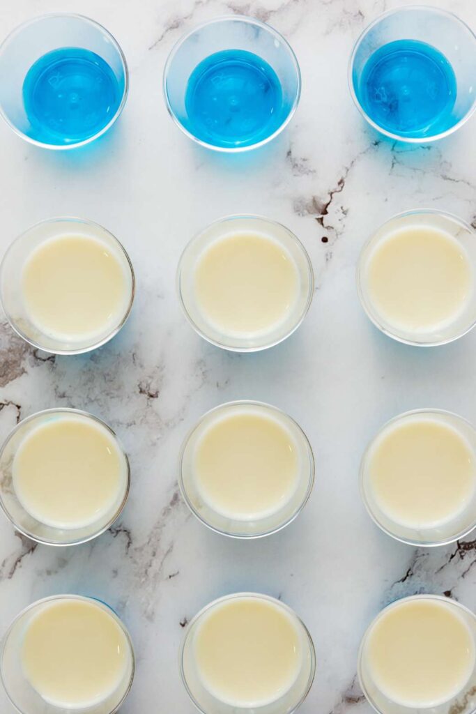 Patriotic jello cups