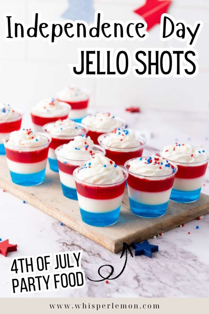 Patriotic jello cups 