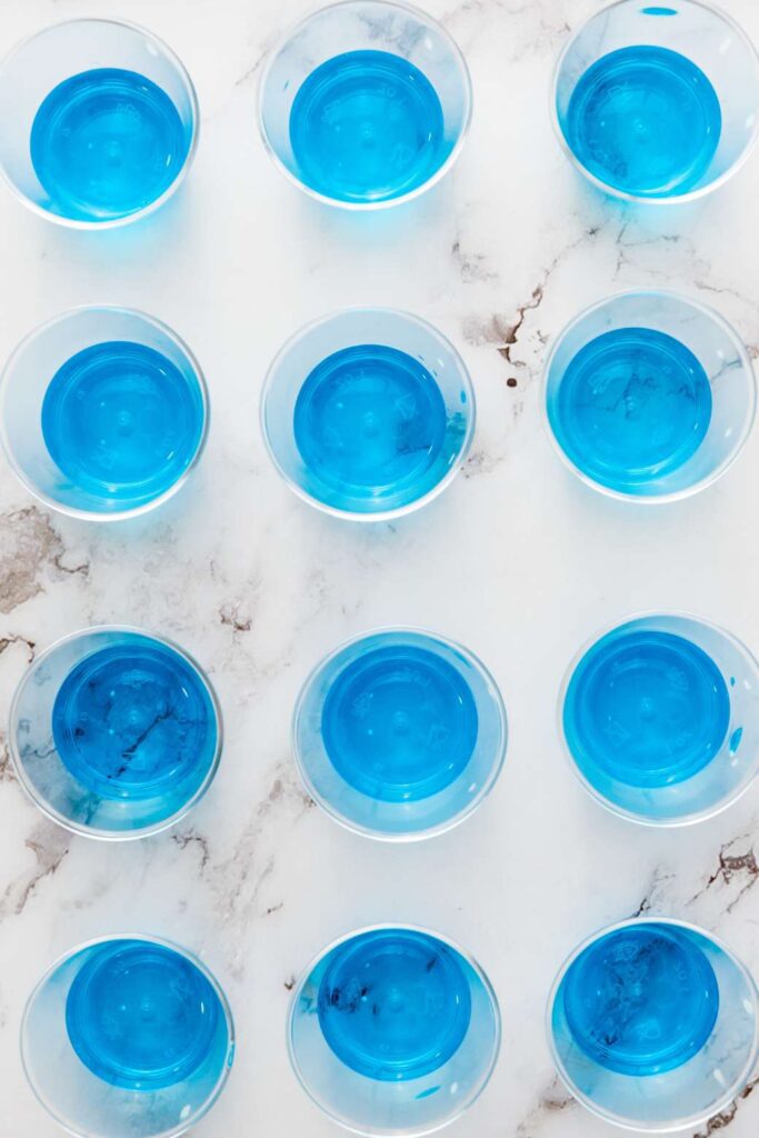 Patriotic jello cups
