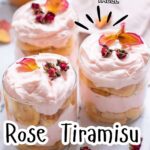 Rose tiramisu with mascarpone