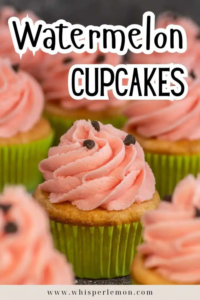 Perfect Summer Watermelon Cupcakes 1 Perfect Summer Watermelon Cupcakes Watermelon cupcakes