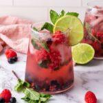 Blueberry raspberry mocktail