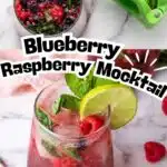 Blueberry raspberry mocktail