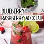 Blueberry raspberry mocktail