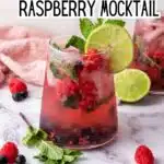Blueberry raspberry mocktail