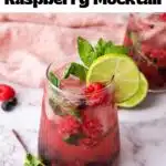 Blueberry raspberry mocktail