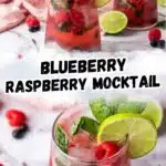 Blueberry raspberry mocktail