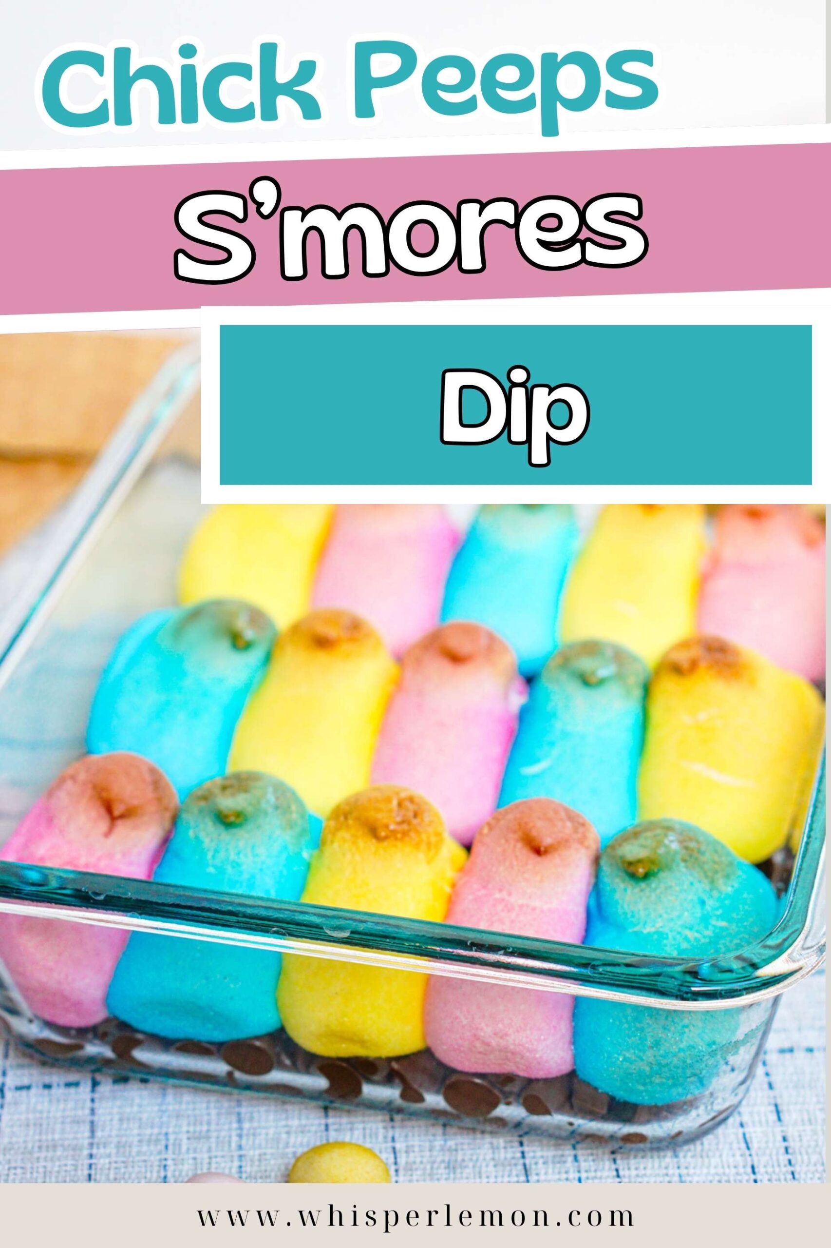 Chick peeps s'mores dip