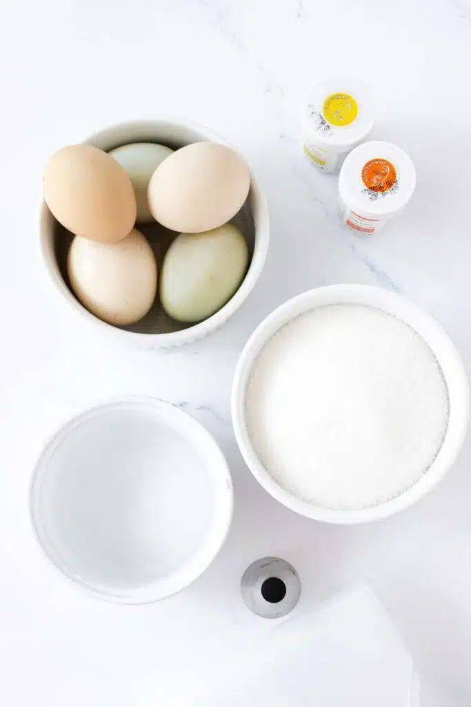 Easter bunny meringue cookies