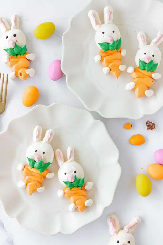 Easter bunny meringue cookies