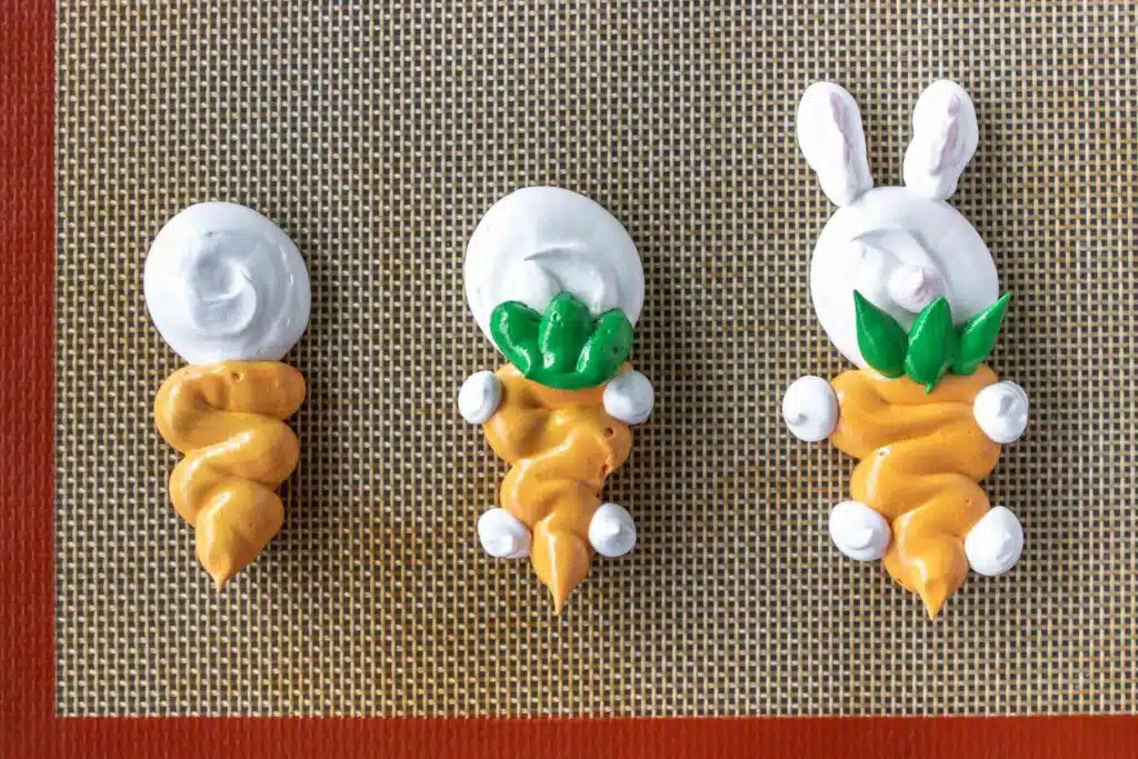 Easter bunny meringue cookies