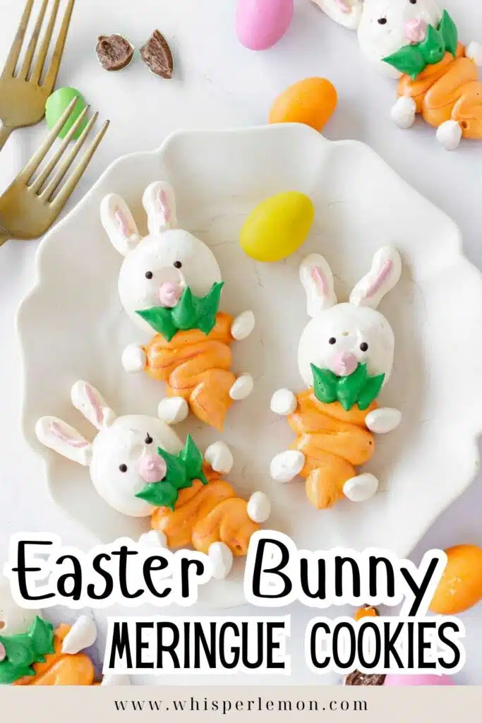 Easter bunny meringue cookies 