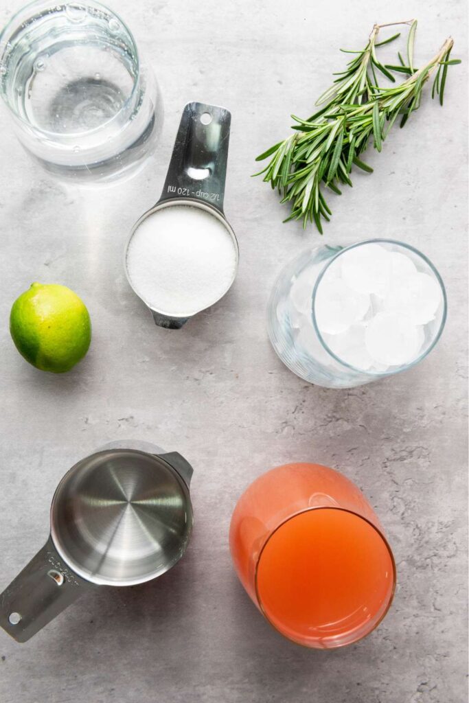 Grapefruit rosemary mocktail