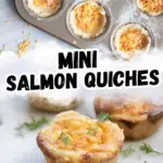 Mini salmon quiches