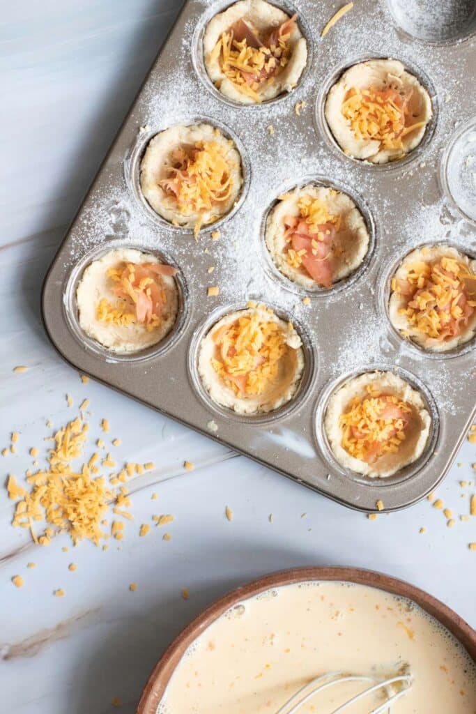 mini salmon quiches