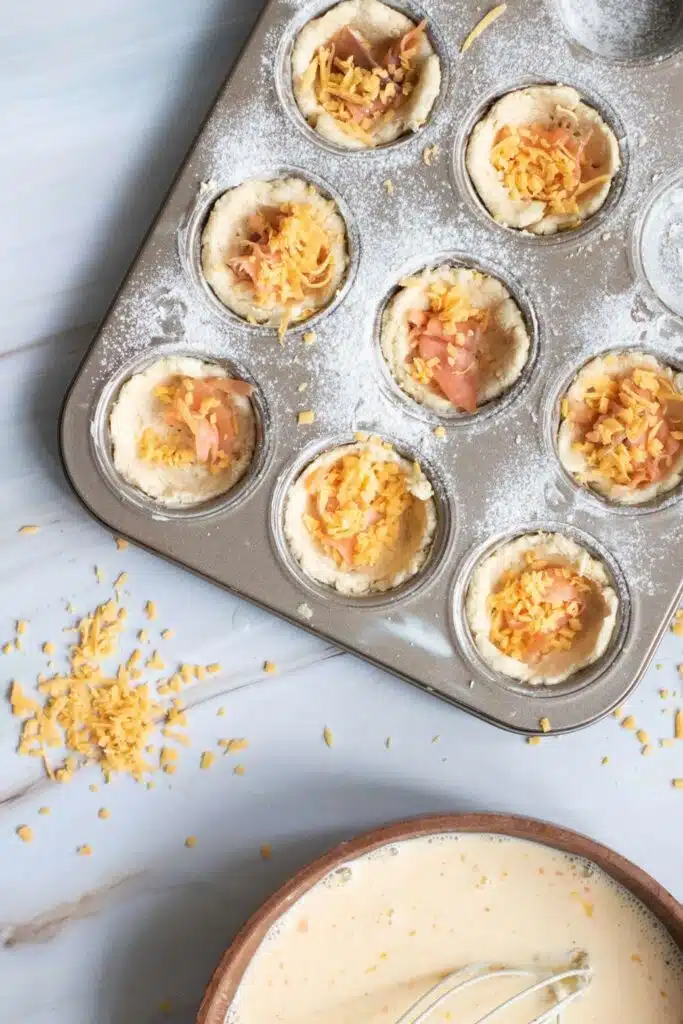 mini salmon quiches