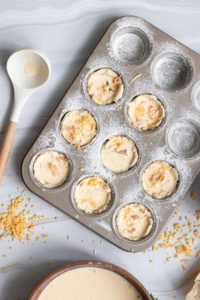 mini salmon quiches