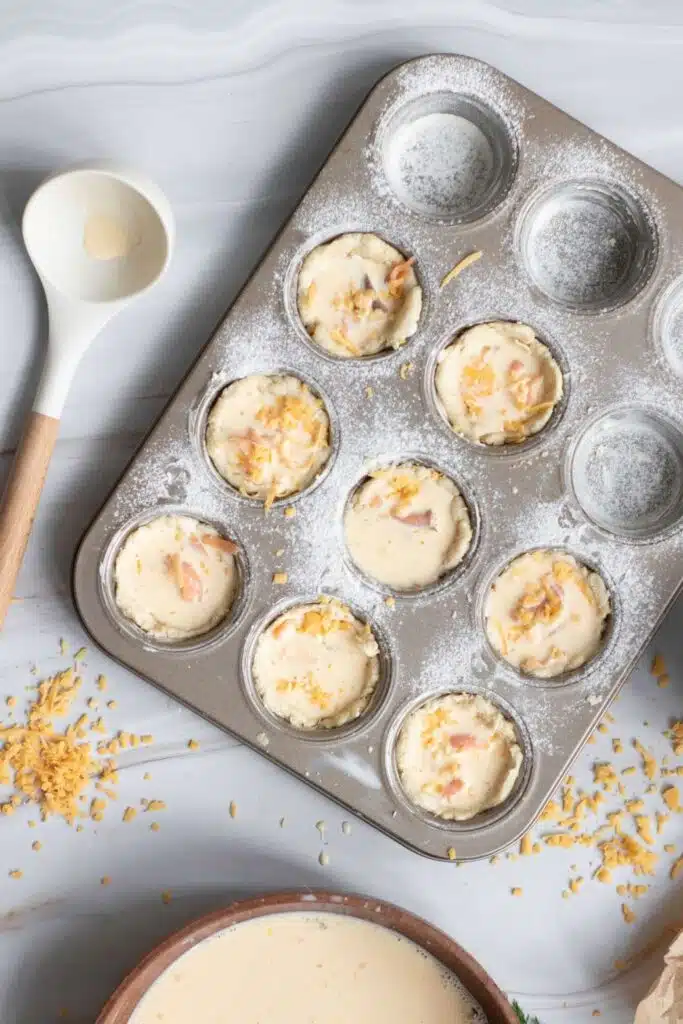 mini salmon quiches