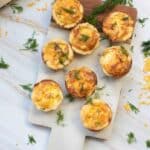 Mini salmon quiches