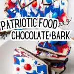 Patriotic chocolate bark