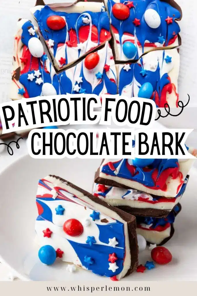 Patriotic chocolate bark
