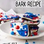 Patriotic chocolate bark