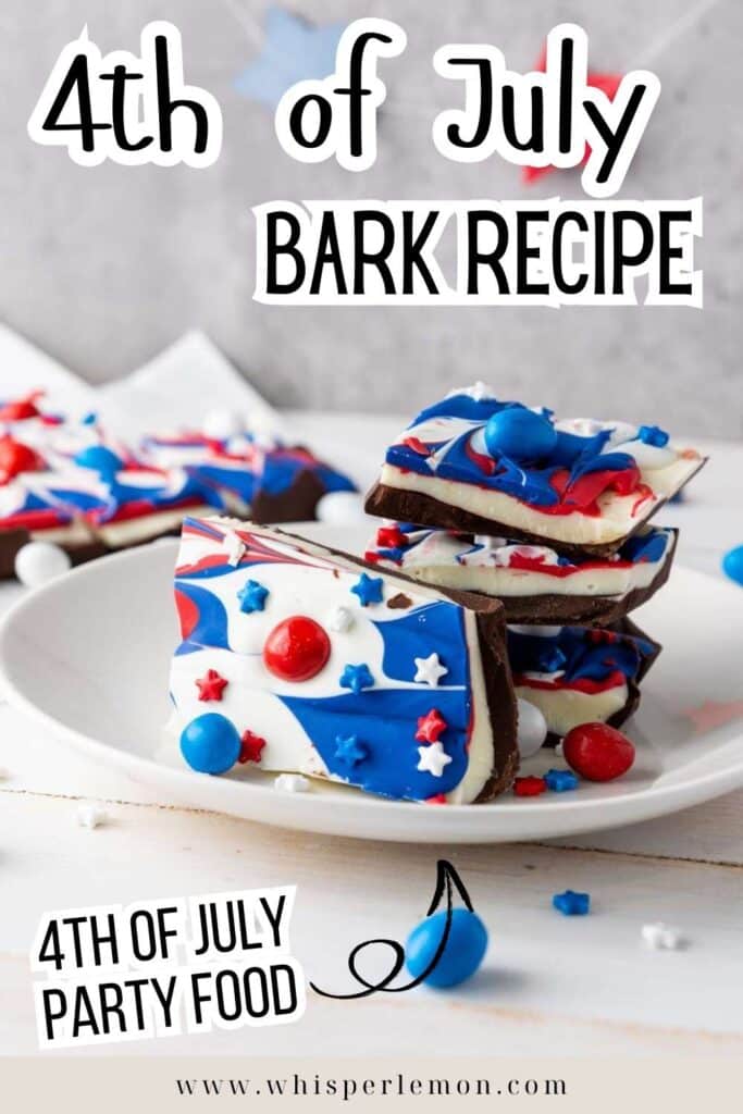 Patriotic chocolate bark