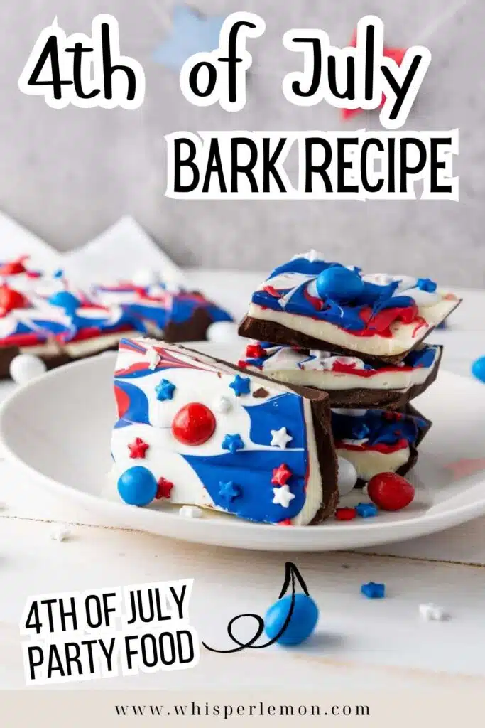 Patriotic chocolate bark