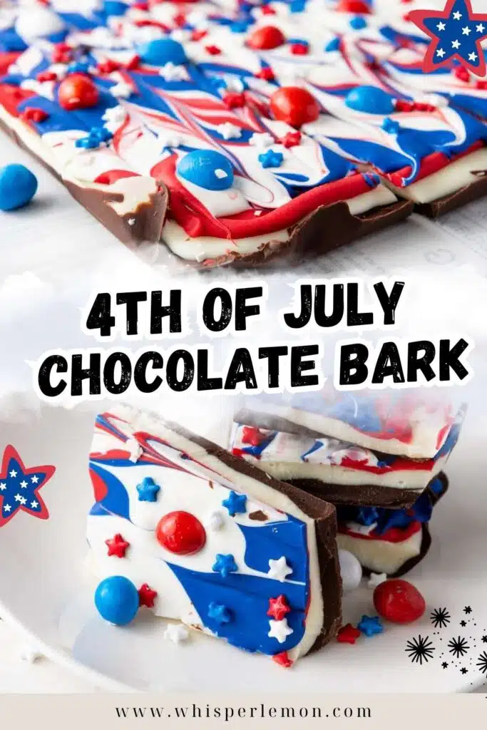 Patriotic chocolate bark