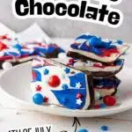 Patriotic chocolate bark