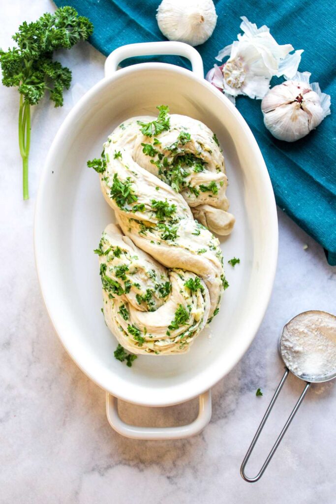 Swirl garlic bread