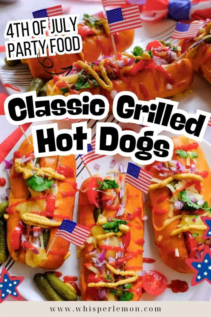 Classic grilled hot dogs