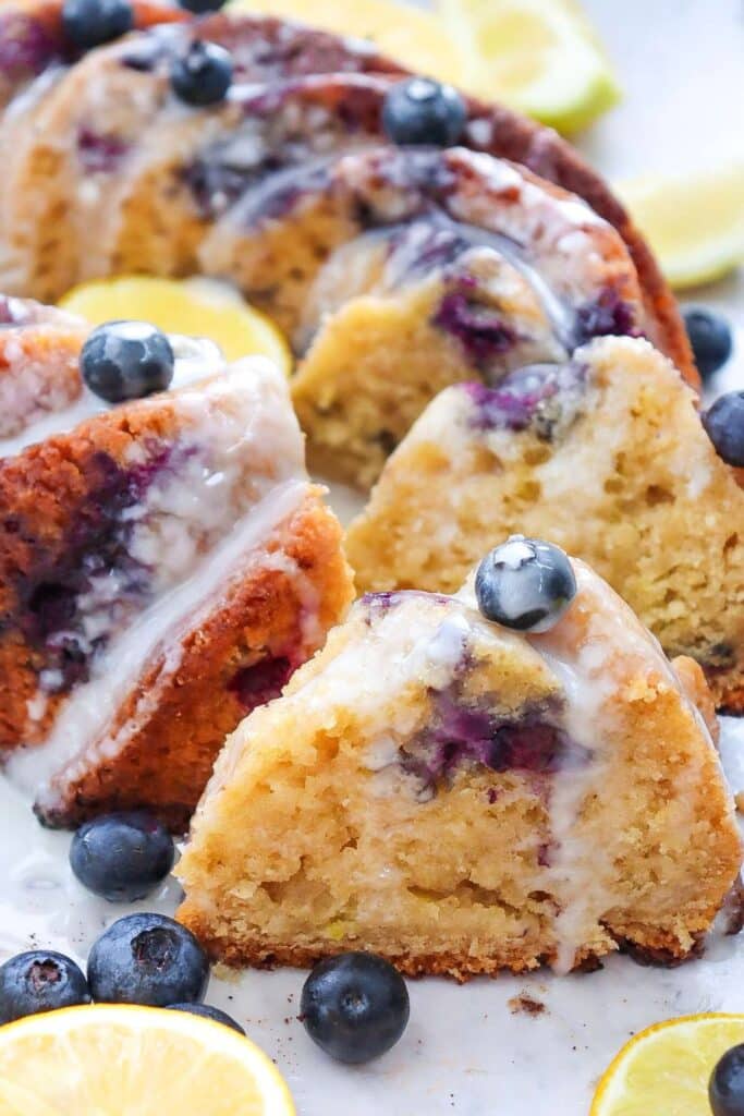 Lemon blueberry bundt cake