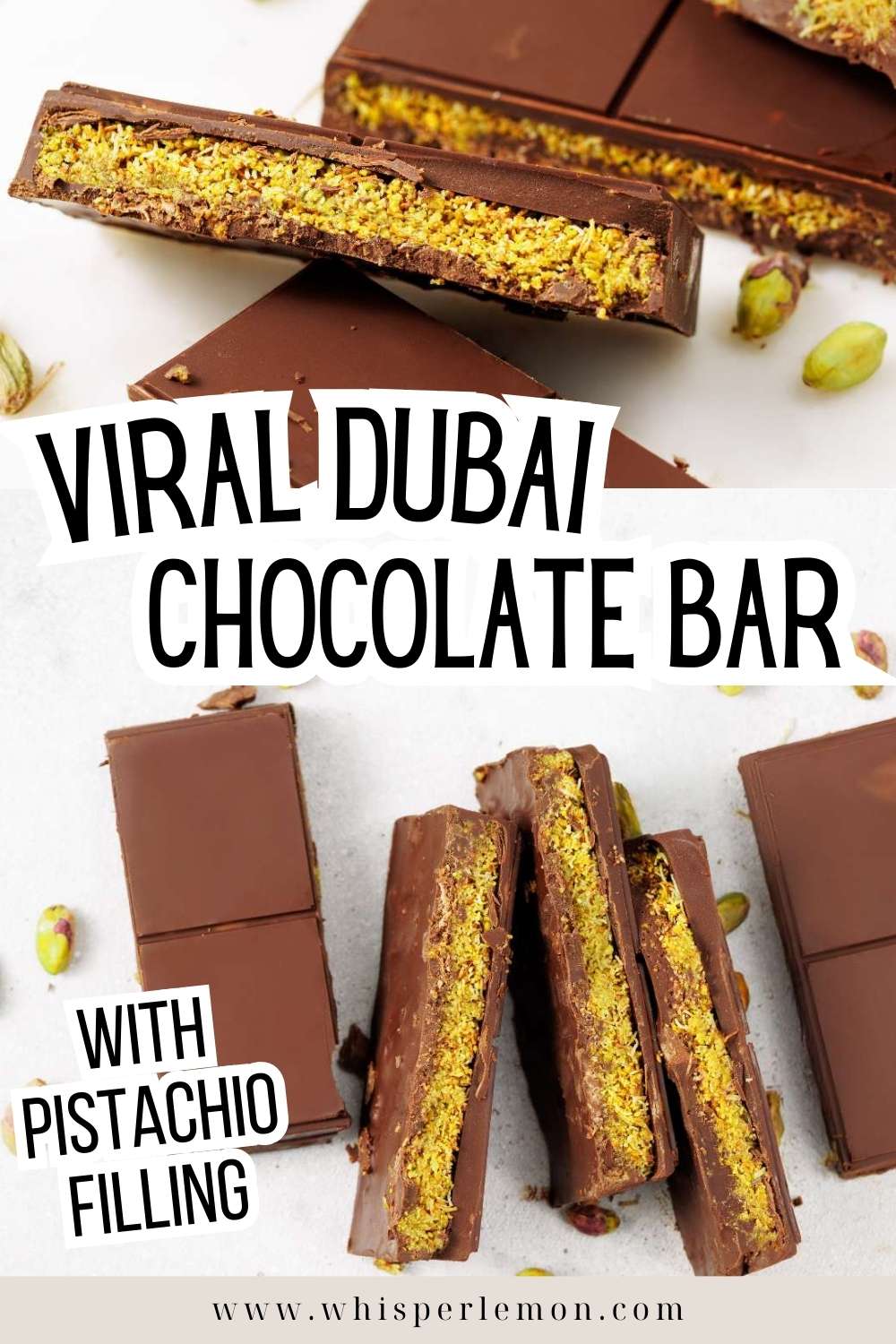 Viral Dubai Chocolate Bar Recipe - Whisper Lemon