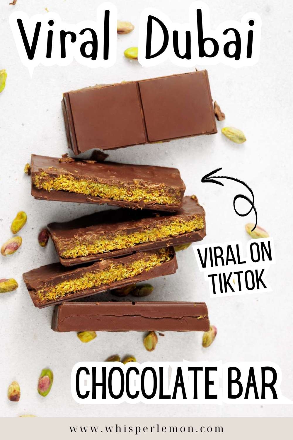 Viral Dubai Chocolate Bar Recipe - Whisper Lemon