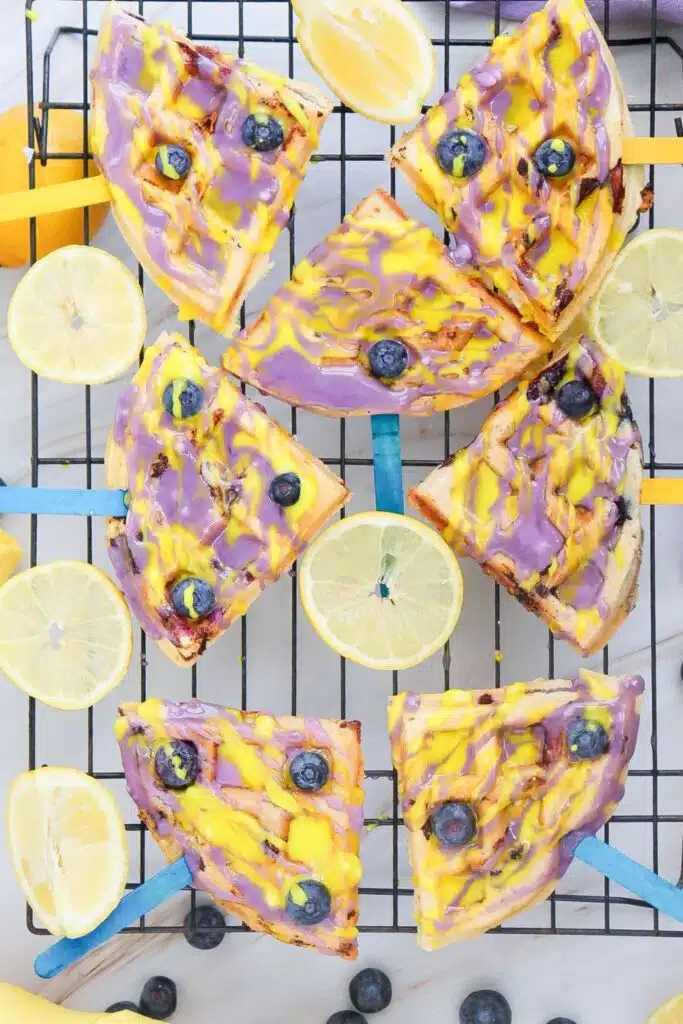 Blueberry Lemon Waffle Pops