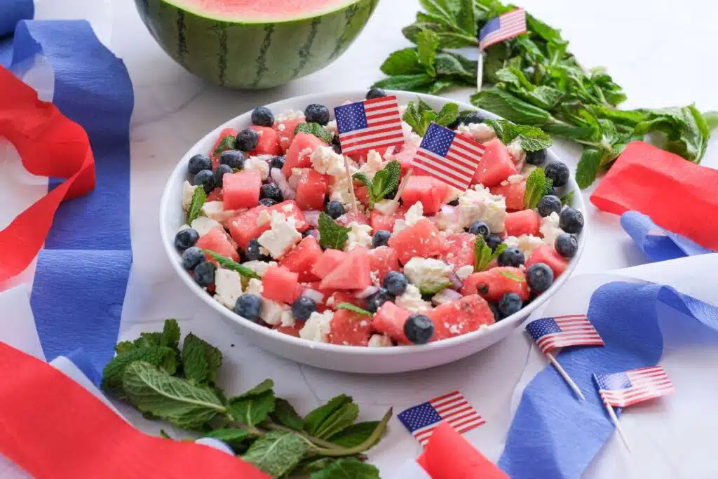 Watermelon feta salad 