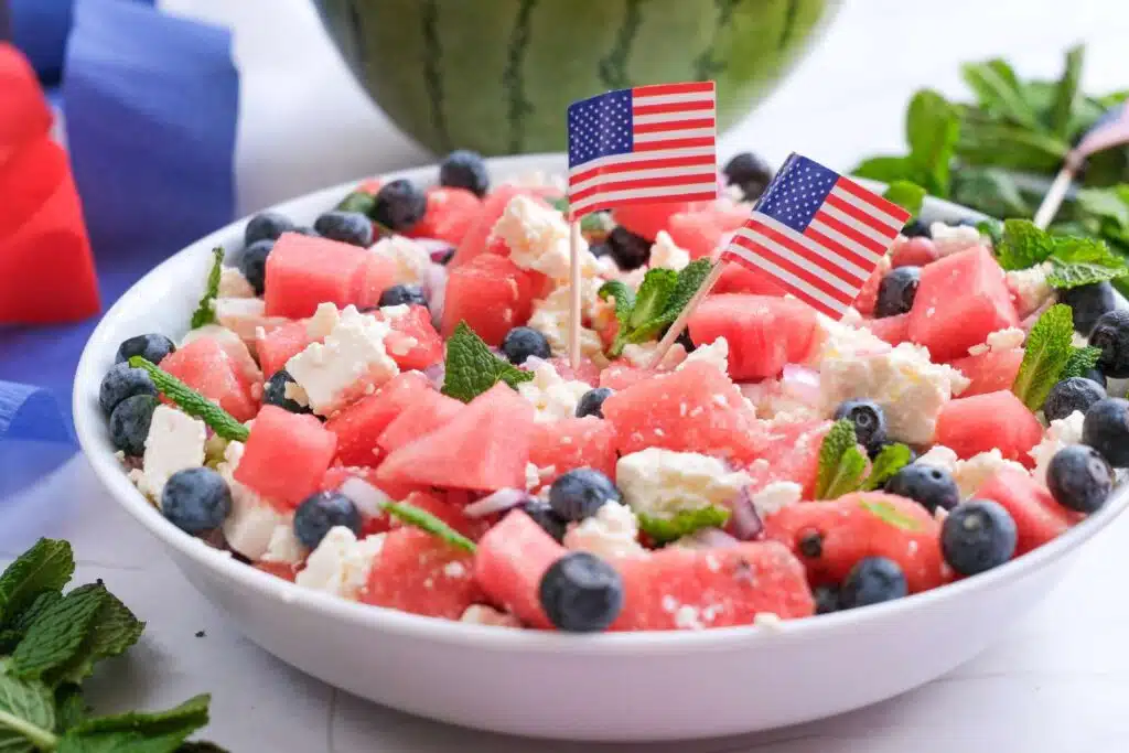 Watermelon feta salad 