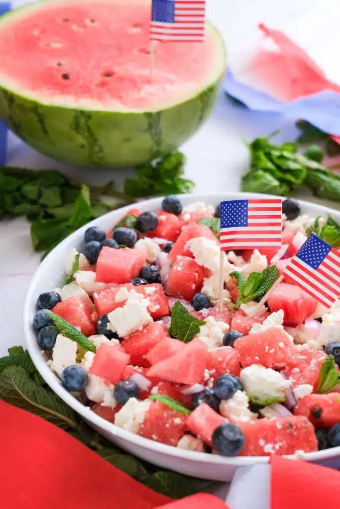 Watermelon feta salad