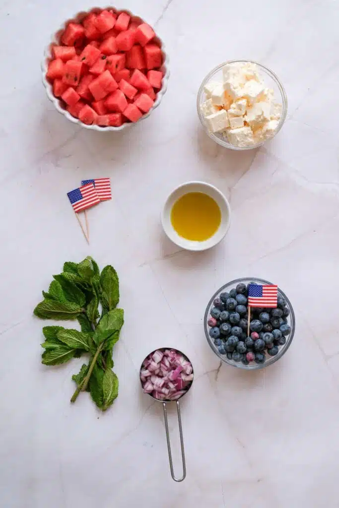 Watermelon feta salad 